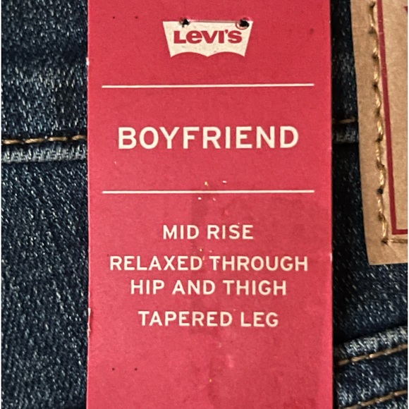 Levi’s Women’s Boyfriend Mid Rise Tapered Leg Jeans - Size 28 - Picture 7 of 8